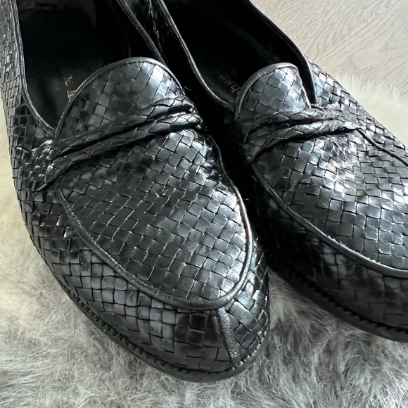 Stephane Kelian mens black woven loafers. - Picture 5 of 8